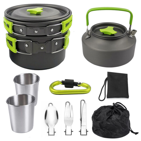 Camping Cookware Set for Open Fire Cooking – Lightweight & Durable (3)