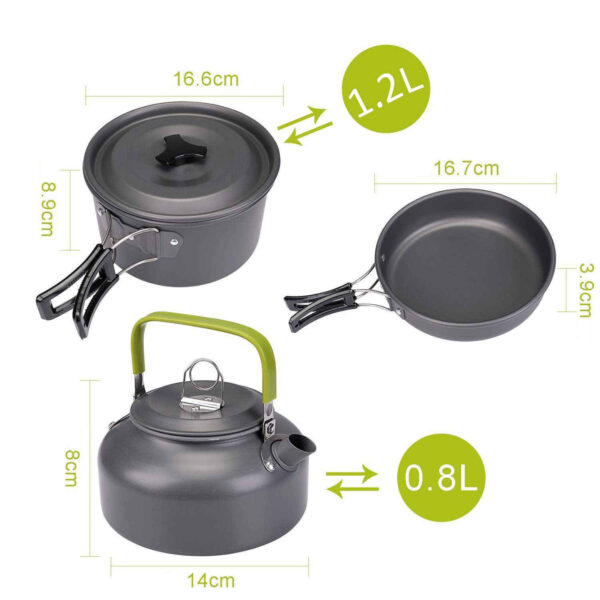 露营炊具套装 – 适合明火烹饪，轻便且耐用