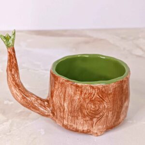 陶瓷马克杯 – 奇幻风格树木设计，适合魔药、咖啡或茶