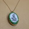 Thumbnail 3: 双面树脂黄铜项链——一面Hasbi Allah，另一面Bismillah经文