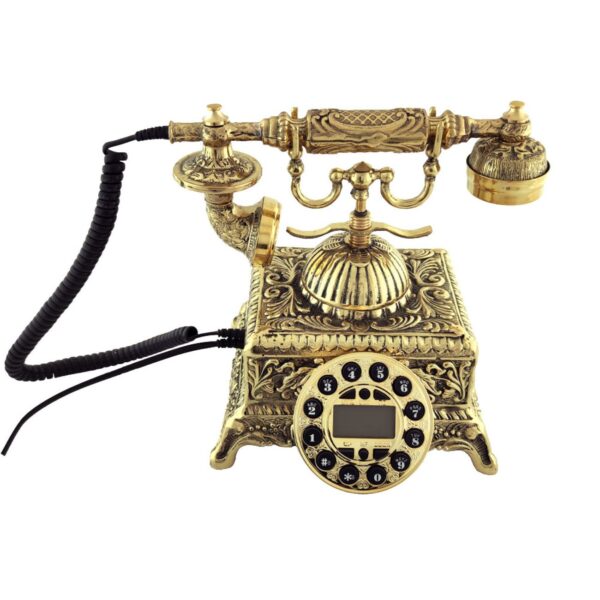 Elegant Old-World Brass Telephone in Vintage Style (3)