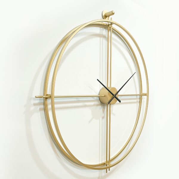 Elegant Oversized Gold Minimalist Metal Wall Clock – Suitable for Any Room (2)