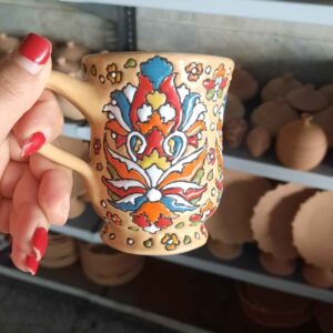 珐琅釉陶瓷马克杯 – 独特手工杯，适合茶或咖啡