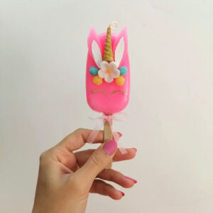精美独角兽冰棒蜡烛 – 家居装饰