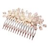 Graceful Hair comb Clip Flower, with pearl Design Set of 2