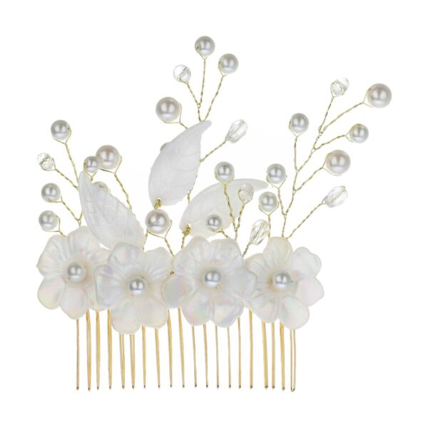 Hair Comb Clip for Women – Floral Charm Set of 2 (2)