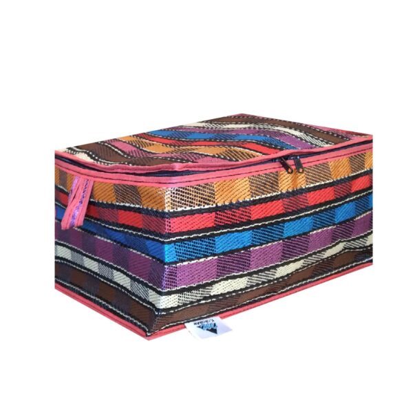 Jajim Design Multi-Purpose Cloth Box Plaid Pattern (1)