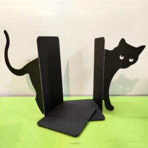 极简猫咪书挡 – 创意设计，适合现代室内装饰