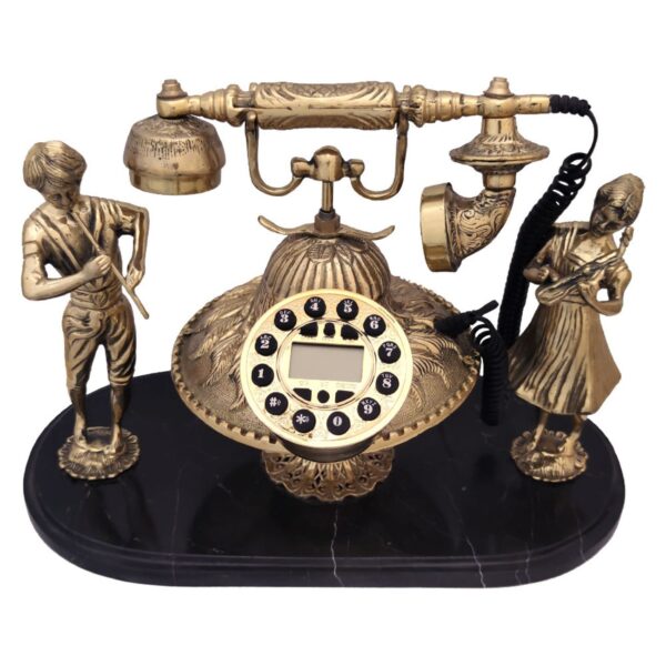 Old-World Charm Classic Brass Telephone for a Touch of History Musician Model (2)