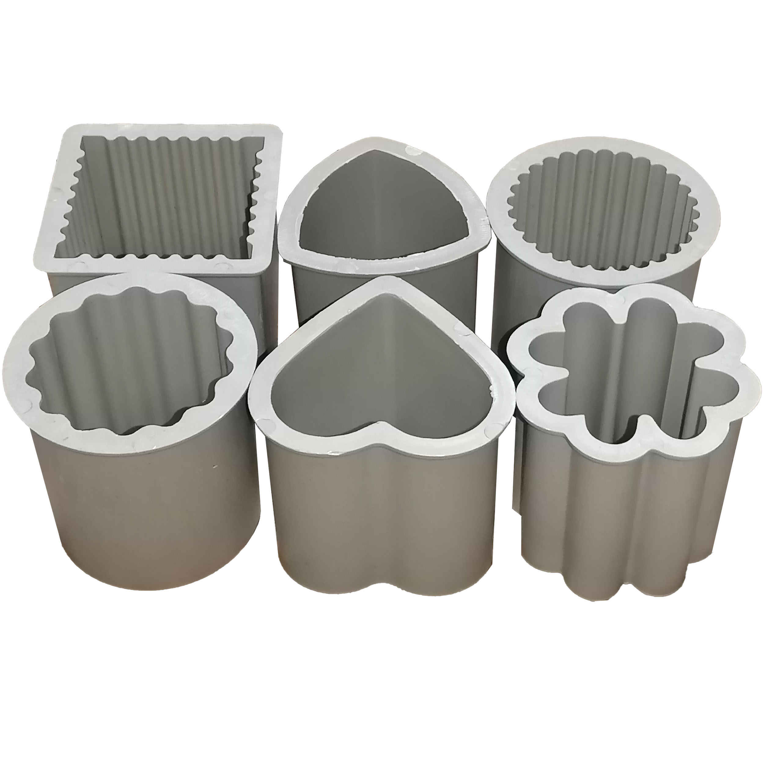 Main image of 塑料蜡烛模具套装——多种形状和尺寸，适合初学者和专业人士（6件）