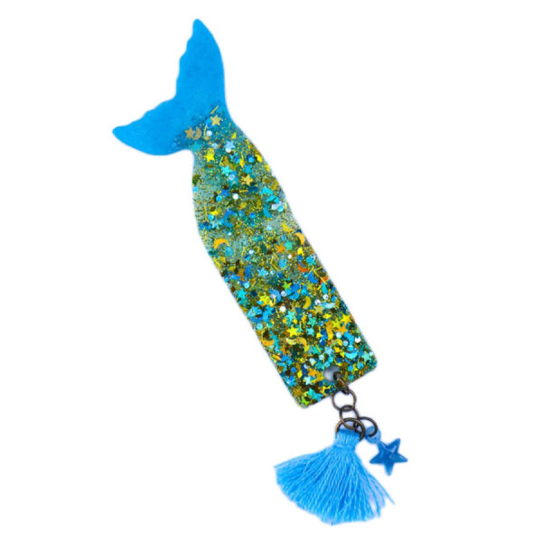 Resin Bookmark with Fish Tail Design – Perfect for Teacher or Book Readers Gift (5)