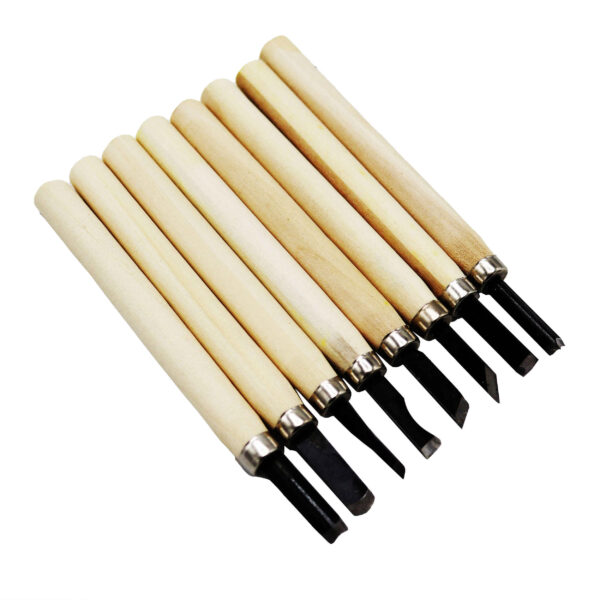 Samco YP-08 Woodworking Chisel Set – 8 Tools Suitable for Carving & Fine Detailing (Pack of 8)4
