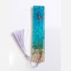 Sea-Inspired Resin Bookmark – Unique Gift for Book Lovers with Real Sand & Shells (3)