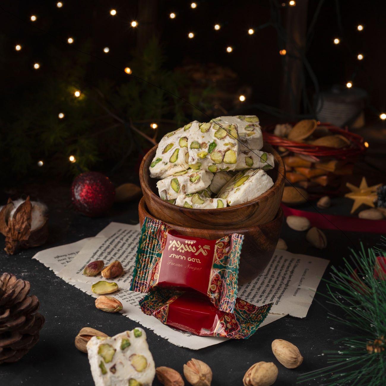 Shirin Gaz 小块 40% 开心果 – 450 克 (2 份)