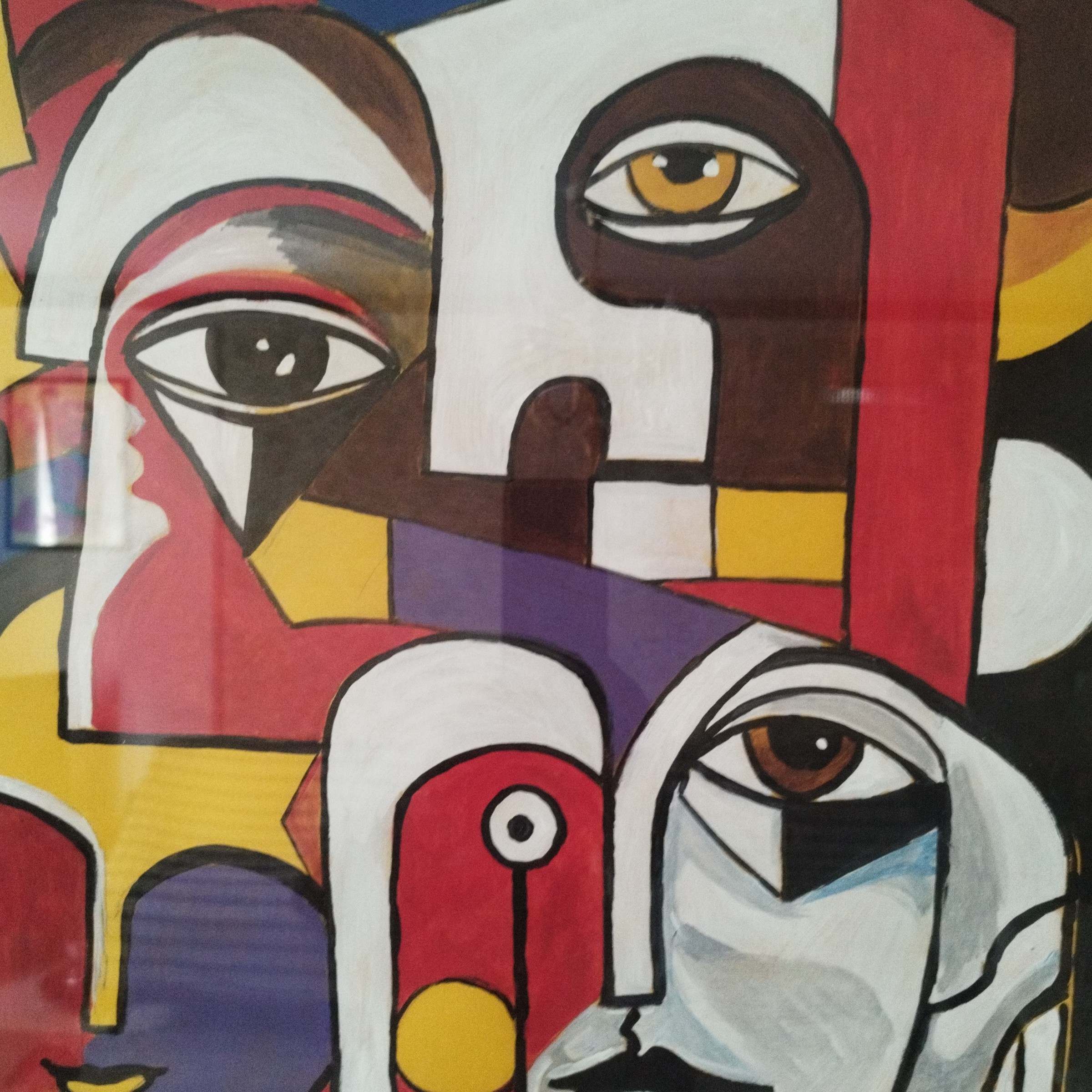 Main image of 小型立体派墙挂 —— 硬纸板水粉画