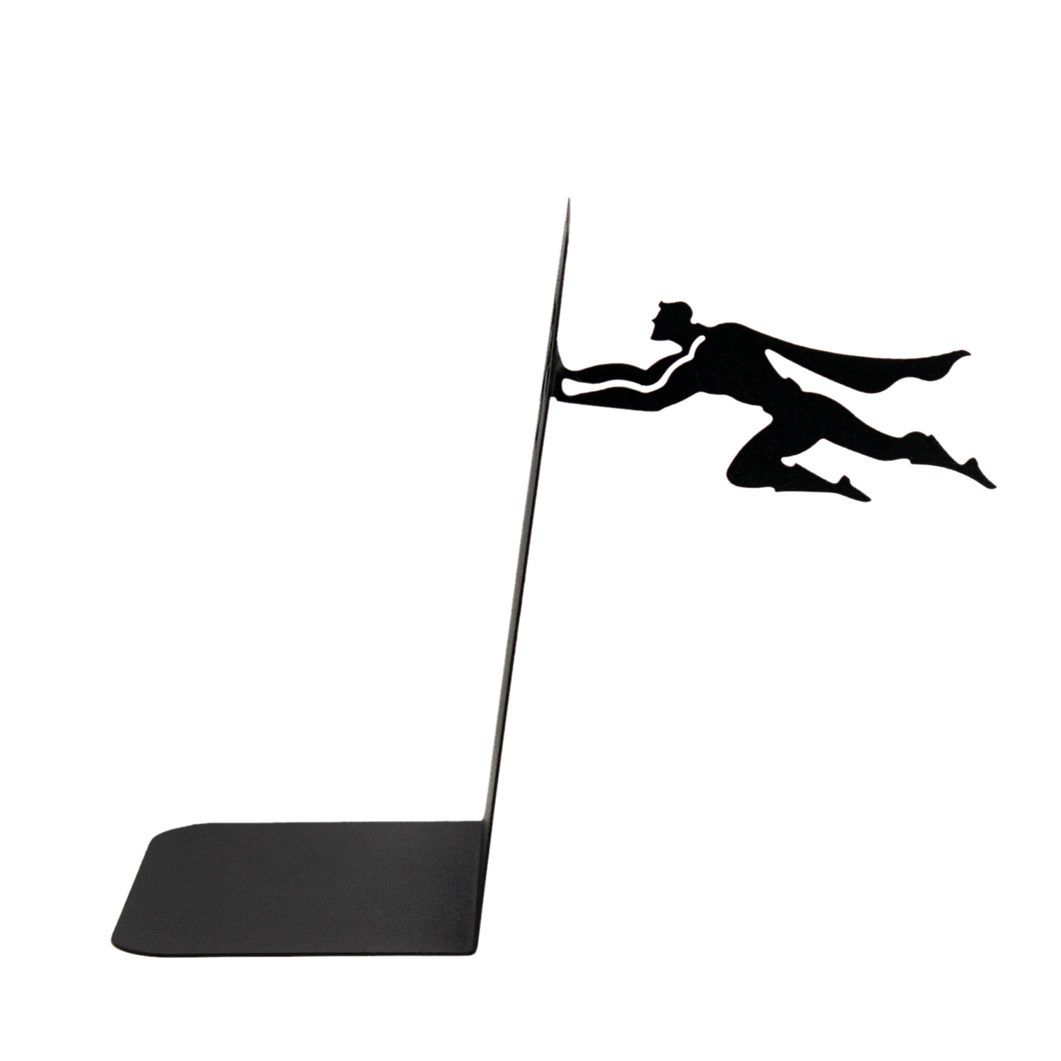 Main image of 超人金属书挡 – 黑色创意英雄书架装饰