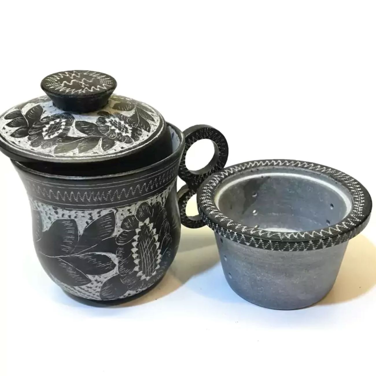 天然石三件套手工茶滤 – 适合草本与散茶冲泡