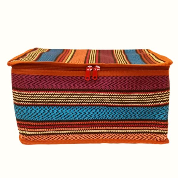 Traditional Jajim-Style Fabric Storage Box (1)