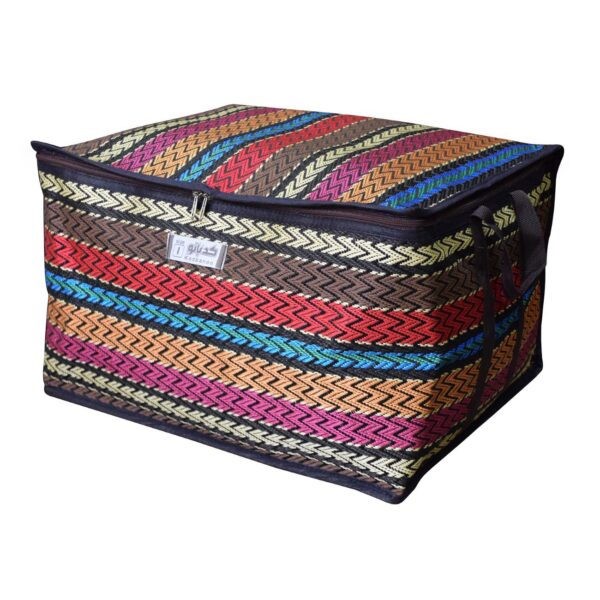 Traditional Jajim-Style Fabric Storage Box (2)