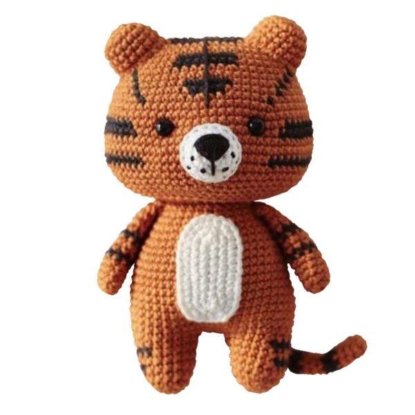 Unique Handcrafted Knitted Tiger Design– Ideal for Home Décor or Playtime (2)