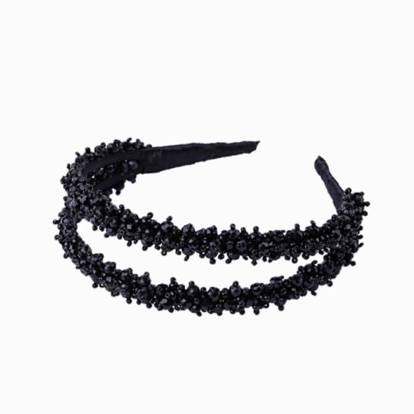 Women's Double Row Jeweled Headband, Suitable for Party & Everyday Use