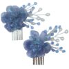 Thumbnail 2: 女士发梳夹 – 优雅花卉款，2件