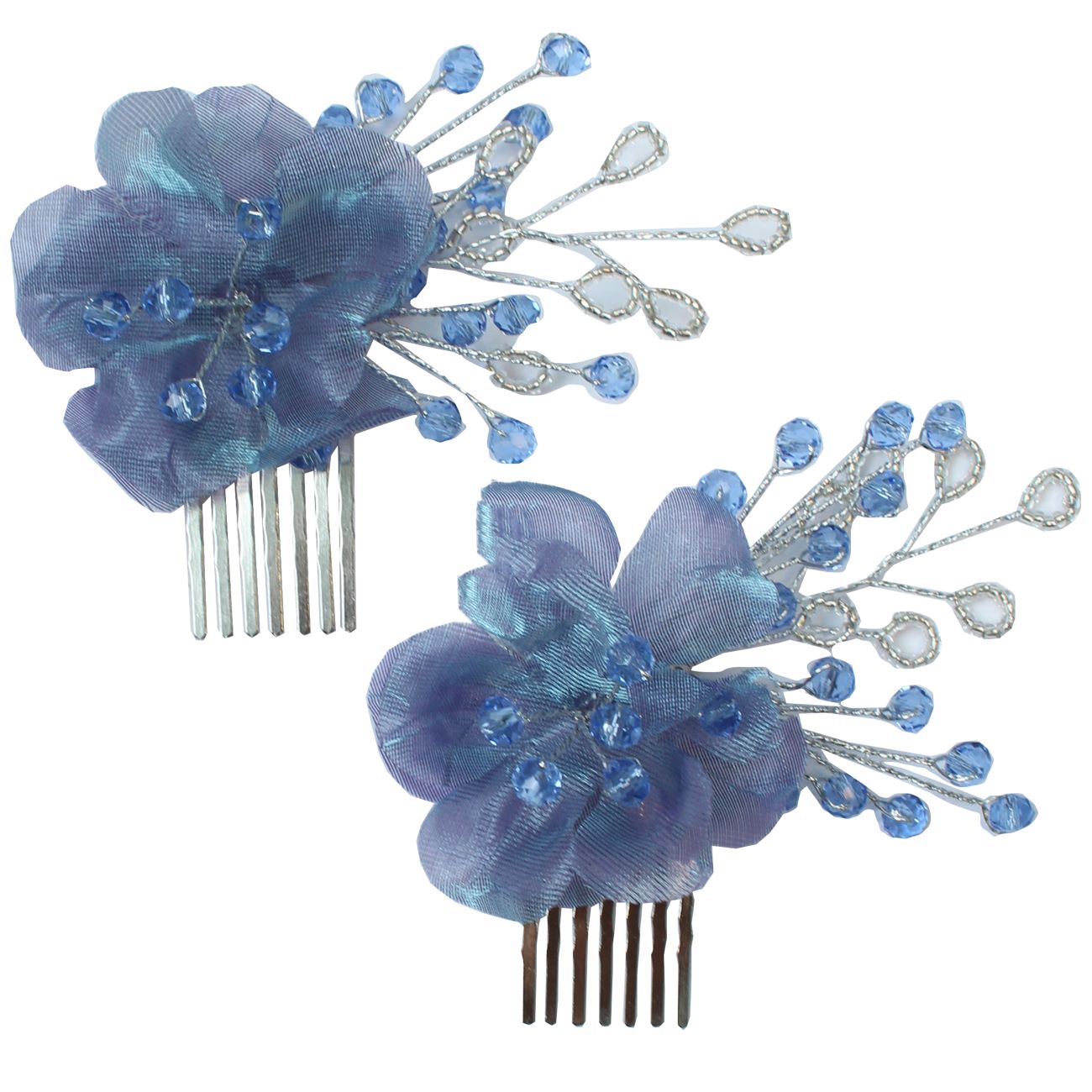 女士发梳夹 – 优雅花卉款,2件