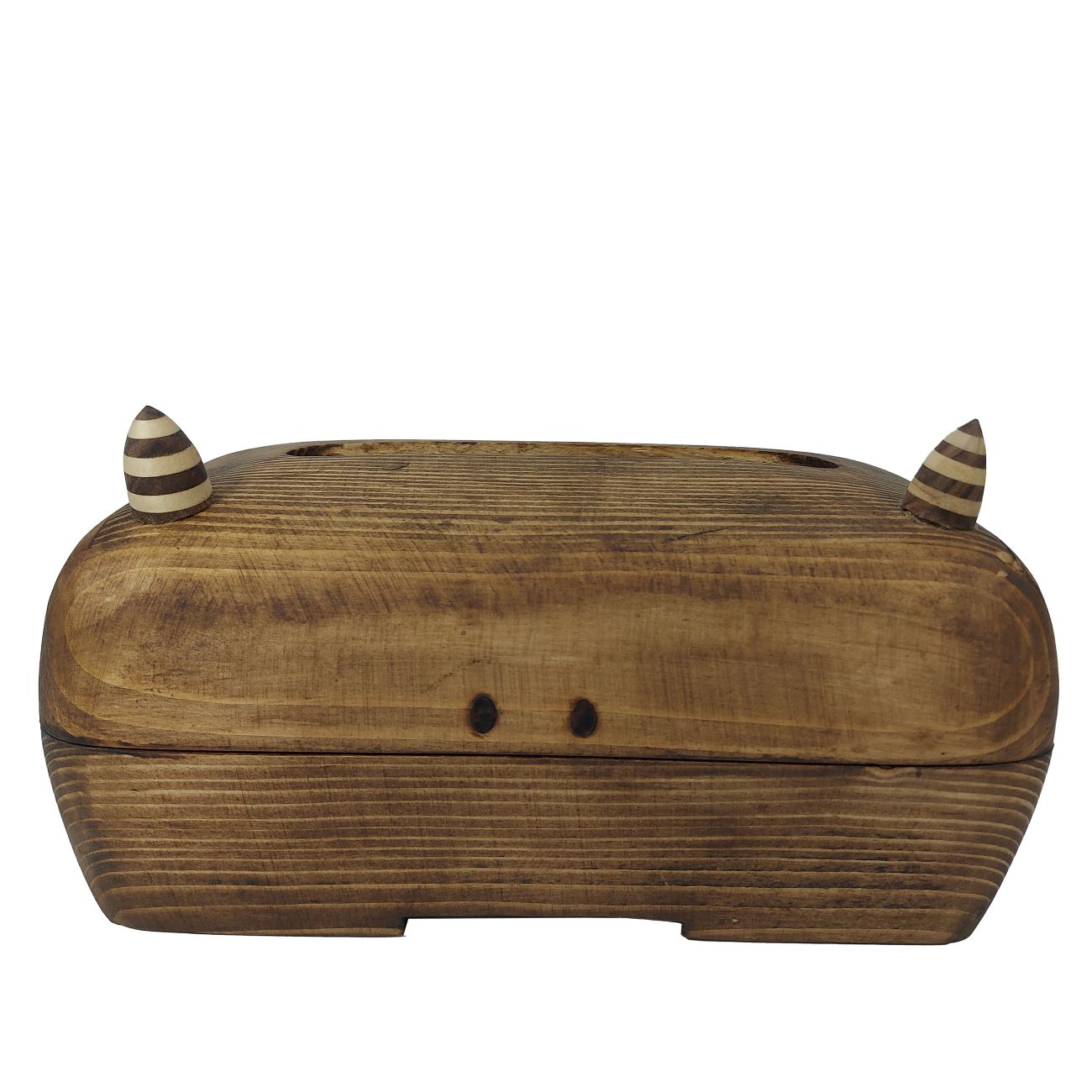 创意手工木质纸巾套 – 可爱怪兽设计