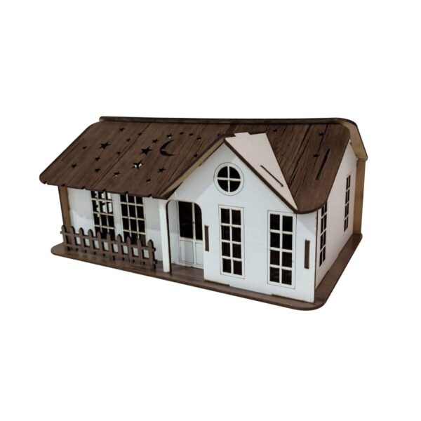 Wooden Tissue Cover - House Style Design (3)