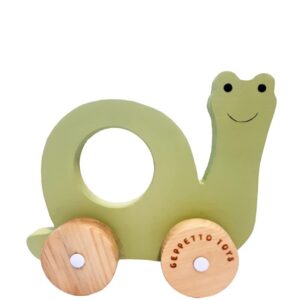 Zepetooys 木制蜗牛玩具 – 环保手工，适合幼儿