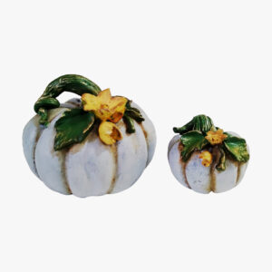 手工艺南瓜摆件 – 适合季节性桌面装饰（2件套）