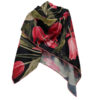 Black Scarf With Red Flower – Lightweight, Stylish & Suitable for All Season (2)