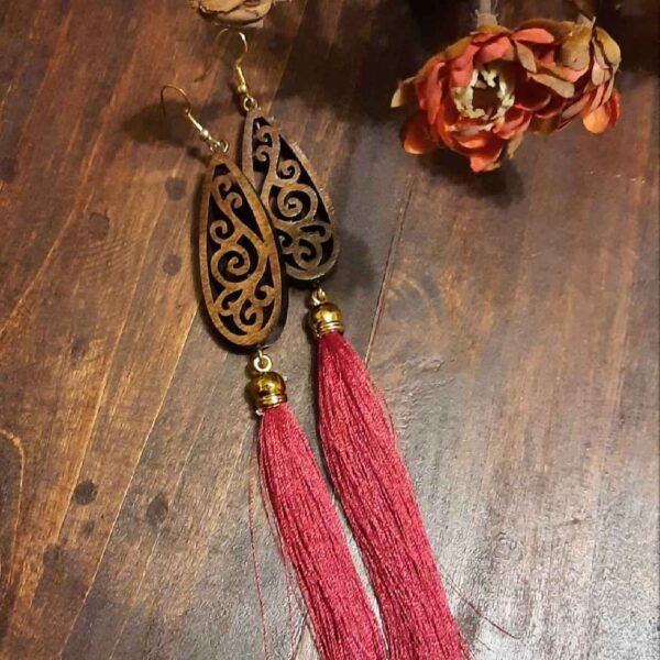 Bohemian Wooden Earring – Sustainable Jewelry for Hippie & Free-Spirit Style (3)