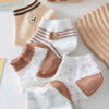 Thumbnail 4: 棉质熊袜 — 柔滑奶油白组合（五双装）