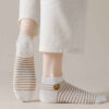 Thumbnail 8: 棉质熊袜 — 柔滑奶油白组合（五双装）