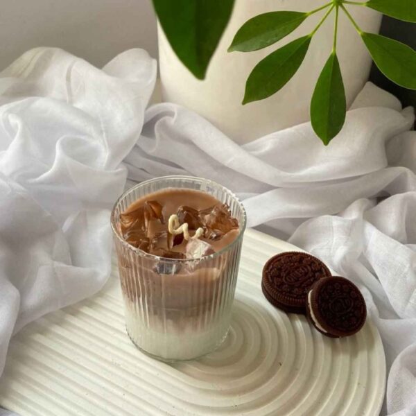 Creamy Ice Latte Jar Candle – Indulge in Coffeehouse Comfort with Trendy Aesthetic Vibes