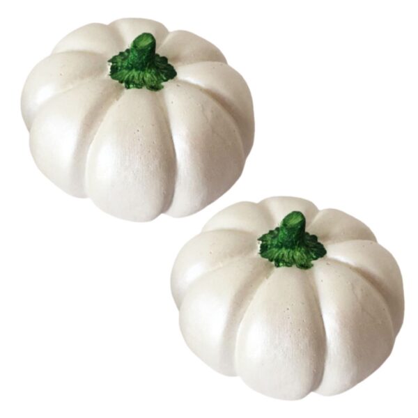 Decorative Pumpkin Ornament Suitable for Mantel and Table Settings, (Set of 2)