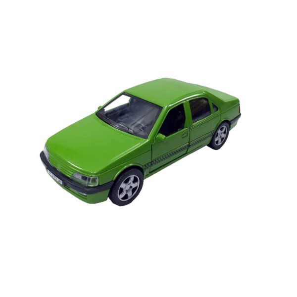 Die-cast Peugeot 405 Taxi Toy Car – Classic Iranian Taxi Design in Green (4)