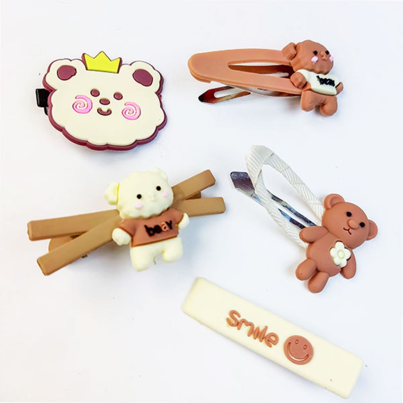 优雅发夹套装 – 泰迪设计,适合女孩,14件套