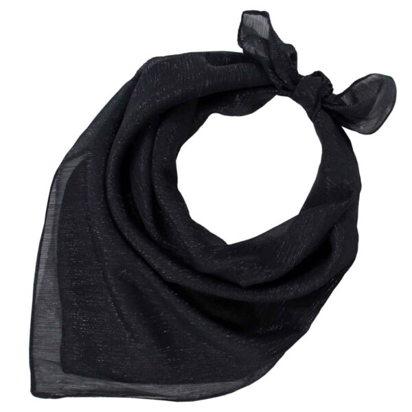 Elegant Shiny Black Mini Headscarf – Perfect Touch of Sophistication (2)