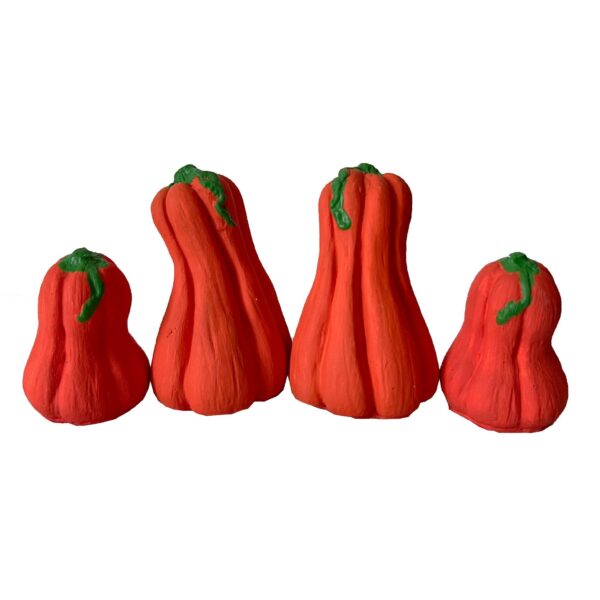 Four-Piece Artificial Pumpkin Set – Model 786, Suitable for Fall and Halloween (3)