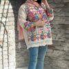 Hand-Embroidered Linen Blazer-Style Manto – for Every Occasion with Geometric Design (2)