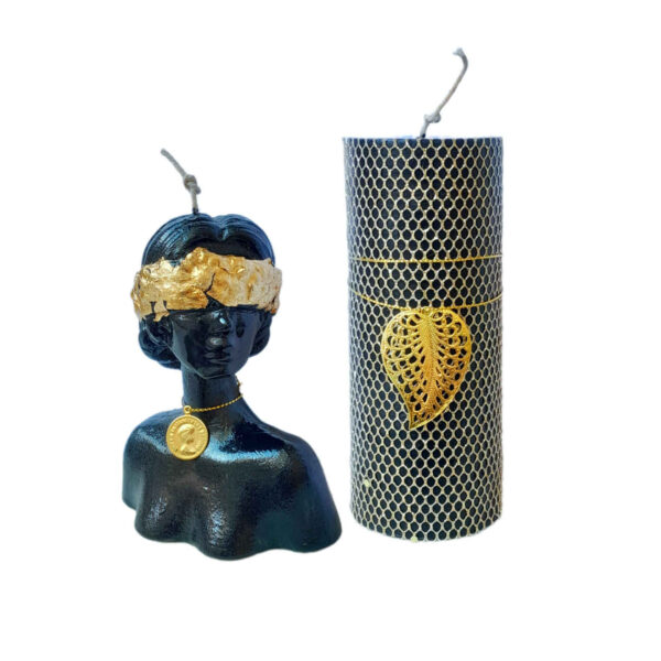 Luxury Handmade Cylindrical Candle – Cylindrical & Natalie Large Size with Unique Design (2x) (2)