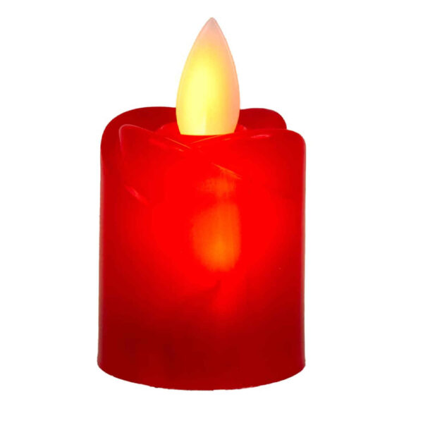 Realistic LED Candle – Battery Operated with Convenient OnOff Button in Flower Shape (5)