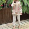Stylish Linen Manto for Women, Hand-Embroidered & Breathable with Floral Design (3)