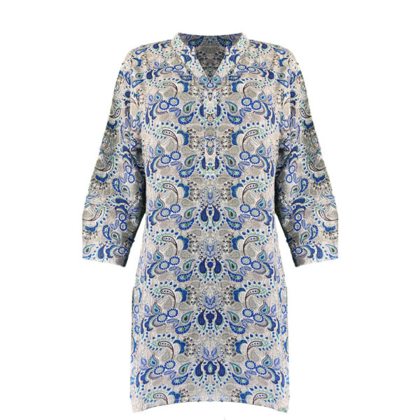 Summer-Perfect Gray Manto with Artful Persian Touch (4)