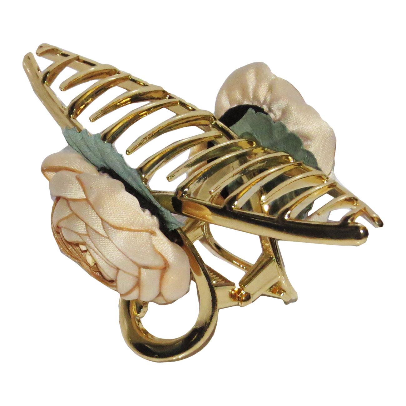 时尚牢固发夹配布艺玫瑰设计