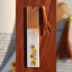 温暖中性色书签 – 手工波西米亚风花卉设计饰品