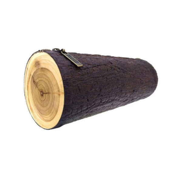 Wooden Carved Style Pencil Case – Elegant Faux Leather with Amazing Look (1)
